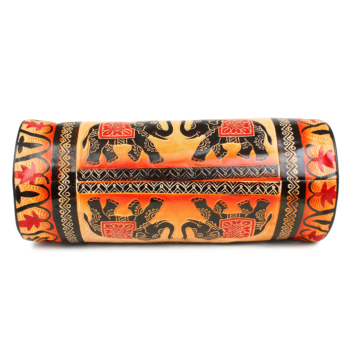 Crafts of India Royal Elephants antique Design 100% Genuine Pure Shantiniketan Leather Shoulder Bag