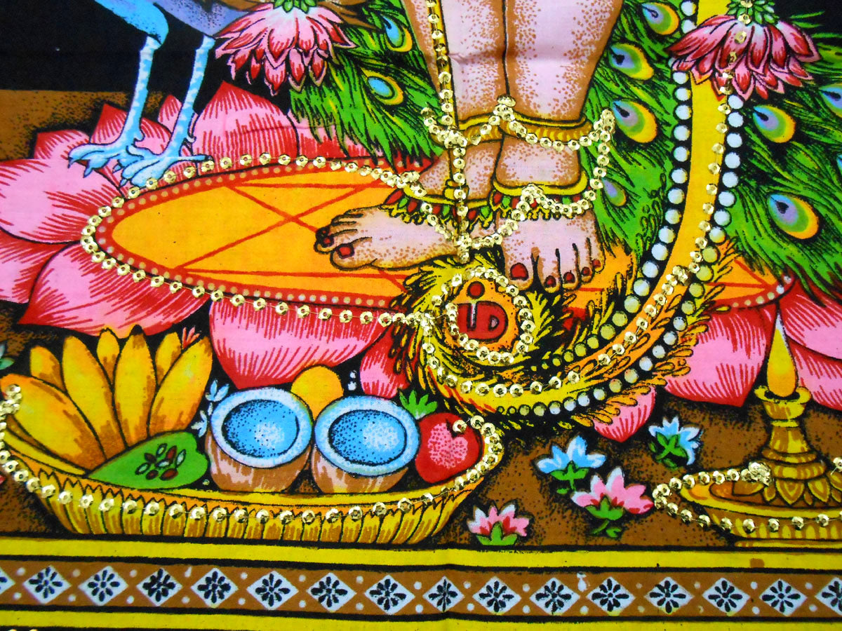 Kartikeya Batik Wall Painting - A Divine and Powerful ArtworkBatik Cotton Wall Painting 40" X 30" Inches