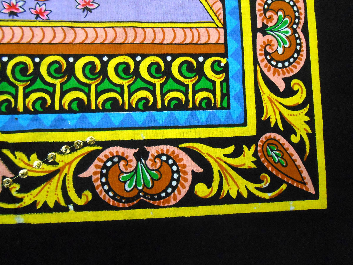 crafts of india best of indian crafts store "Eternal Valor: Goddess Kali's Divine Conquest" cotton Batik Painting 40" X 30" Inches