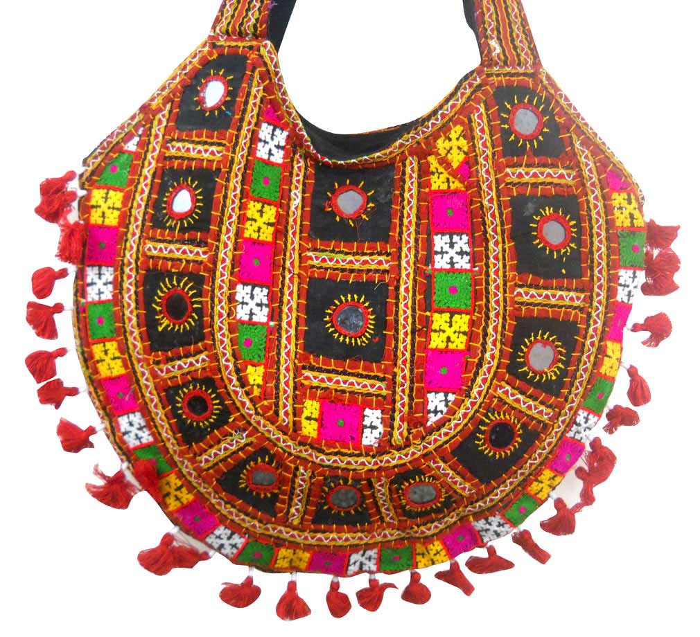 Designer Multi Colored Exotic Design Hand Embroidered Banjara Shoulder Bag