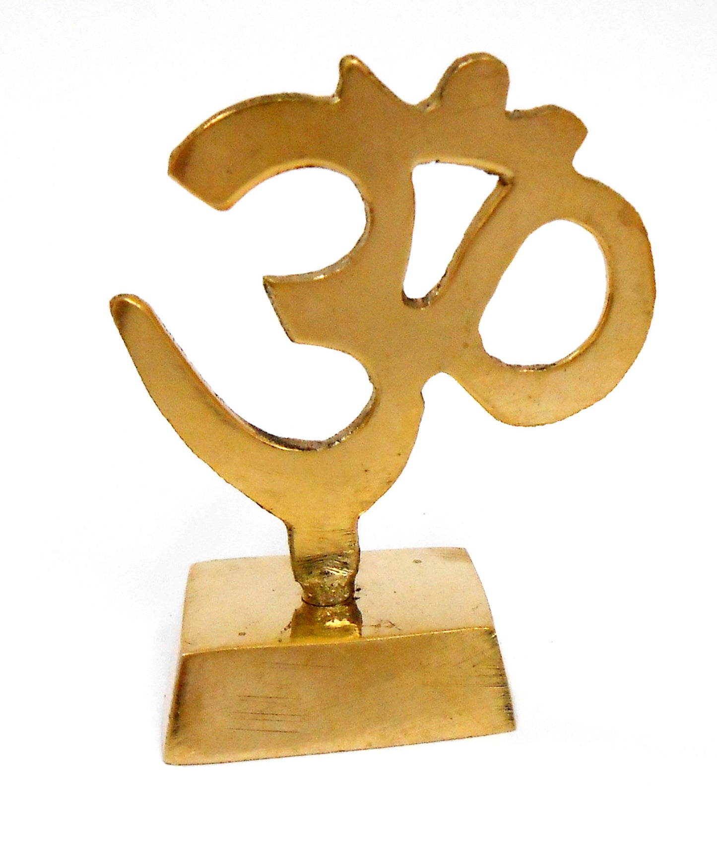 Crafts of India Handcrafted Brass Om/Aum Table Top Decor - Elegant Spiritual Symbol for Home or Office