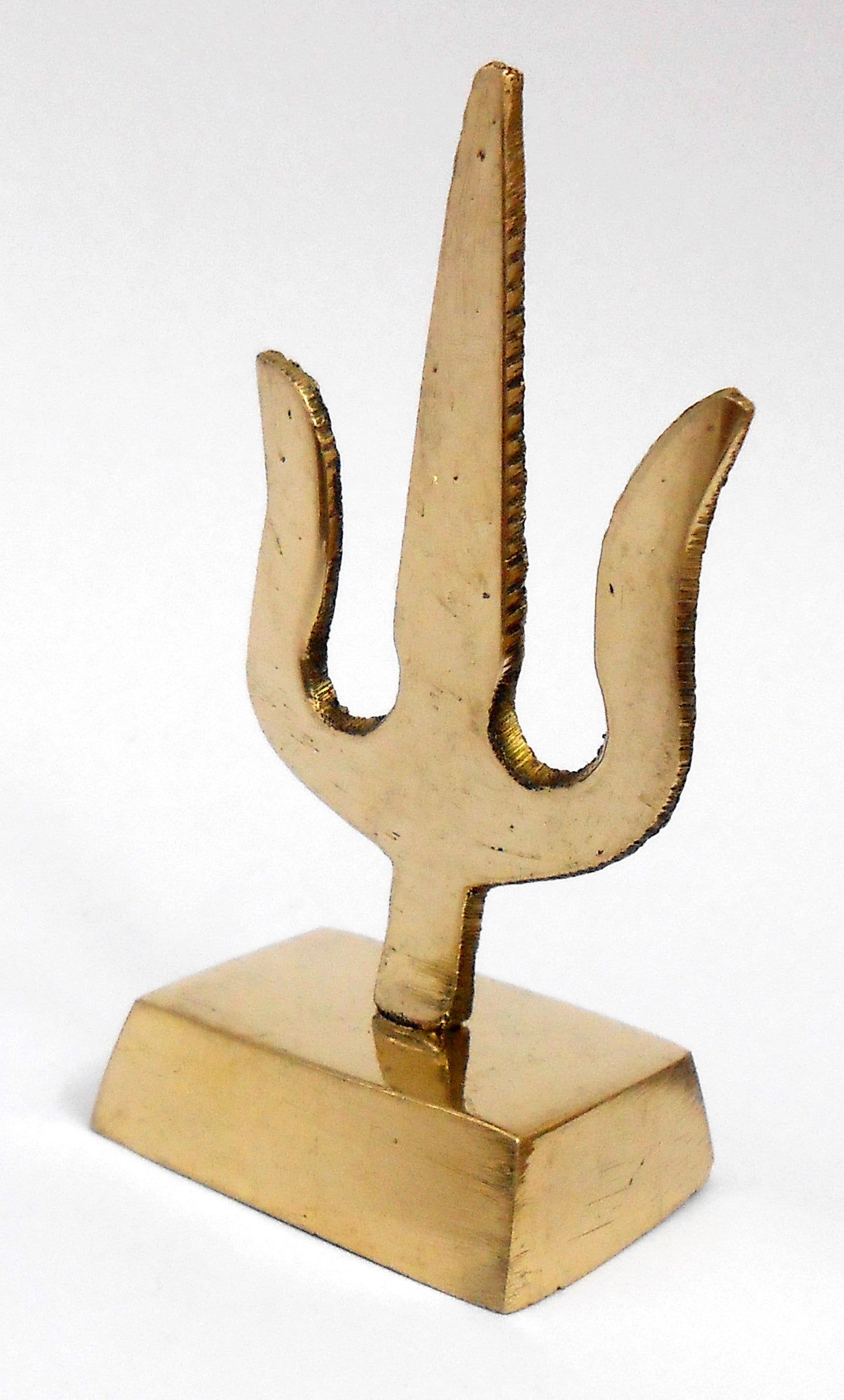 Crafts of India Brass Shiva Trishul Trident Spiritual Hindu - 2.5 Inches