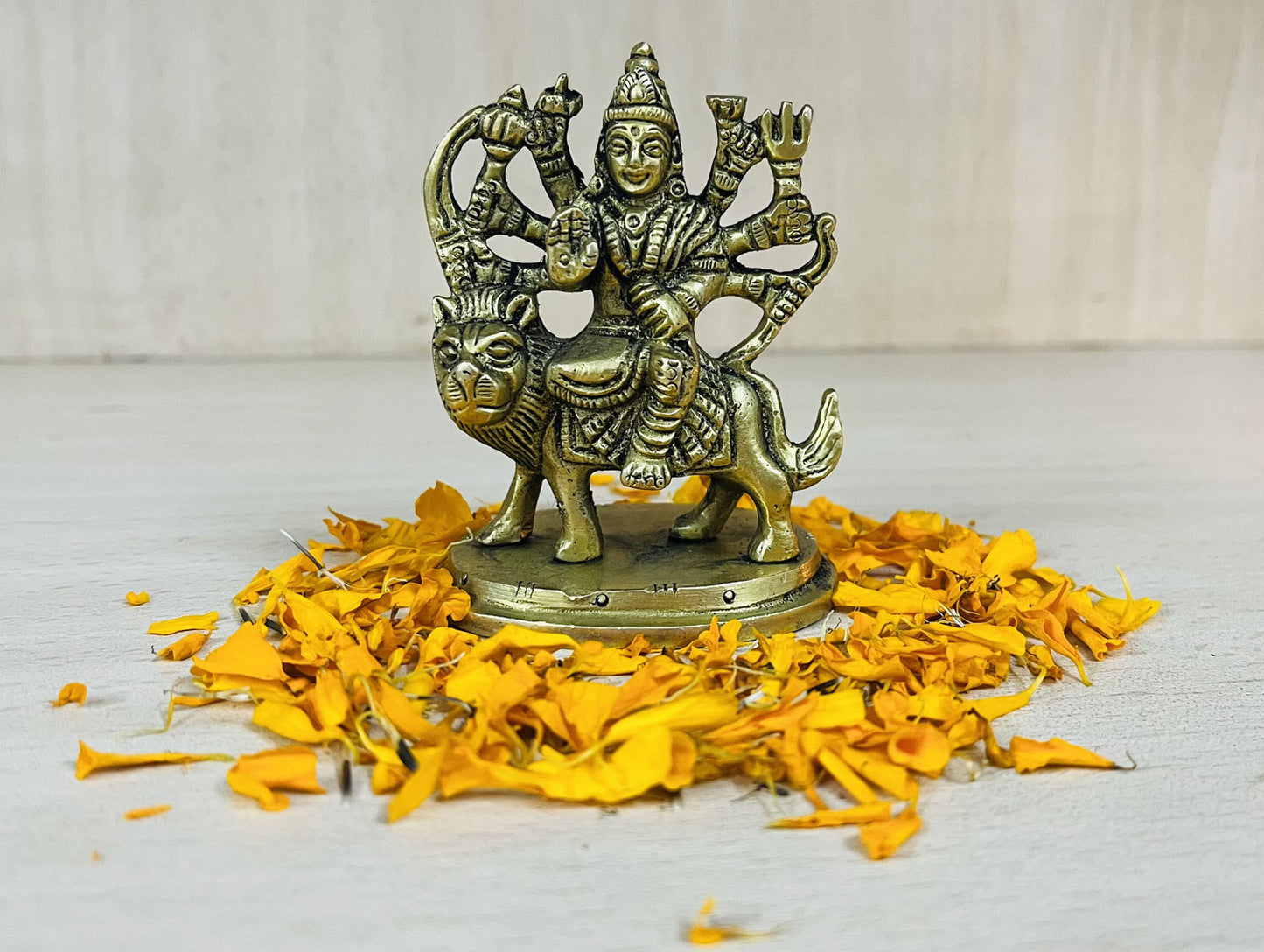 Crafts of India Divine Goddess Ma Durga Small Brass Statue