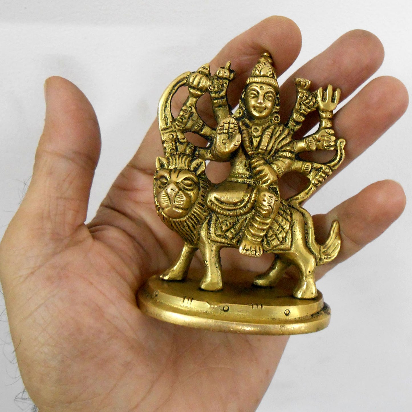 Crafts of India Divine Goddess Ma Durga Small Brass Statue