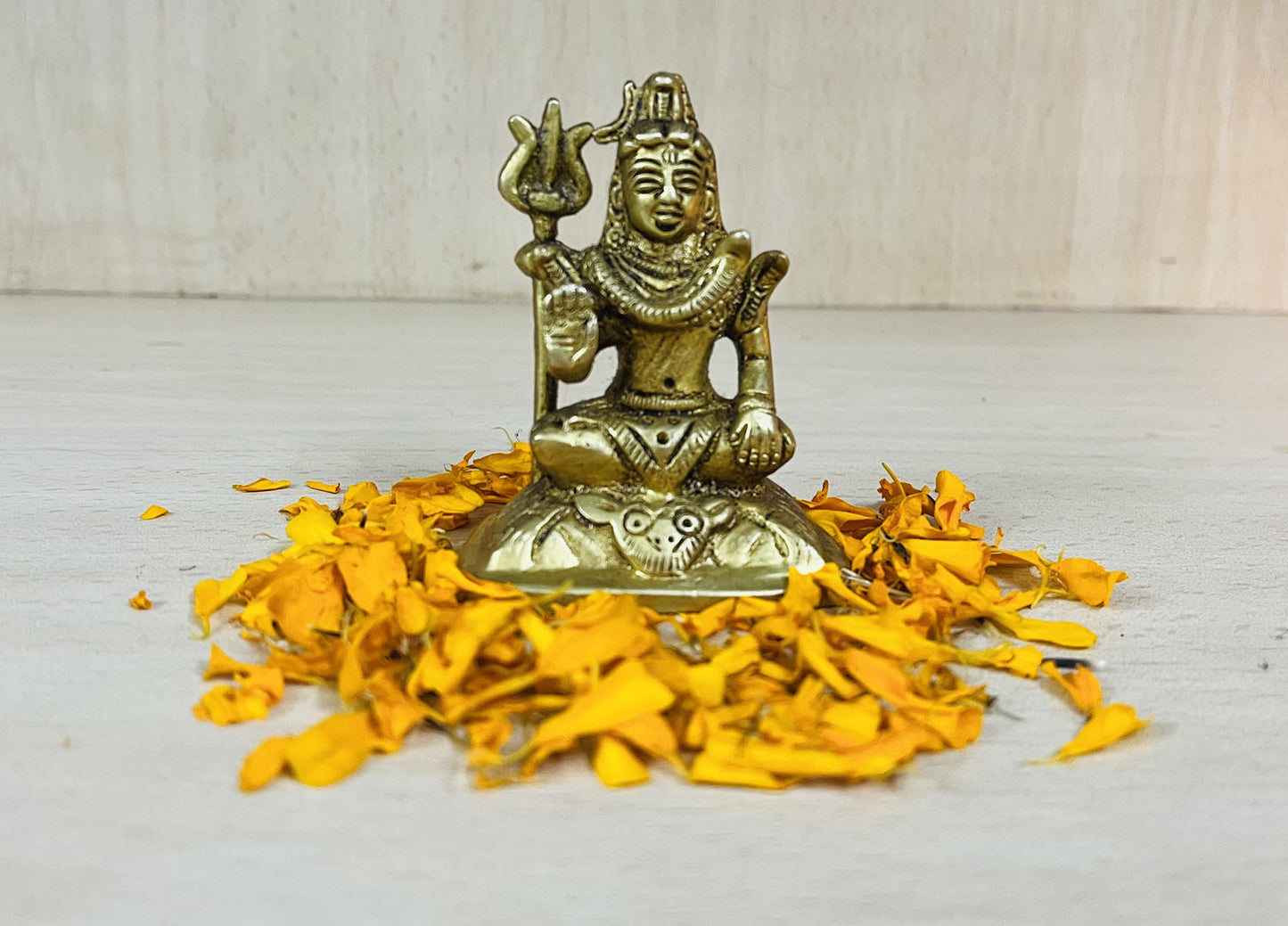 Crafts of India Blessing Divine Lord Shiva Shivji Small Brass Statue