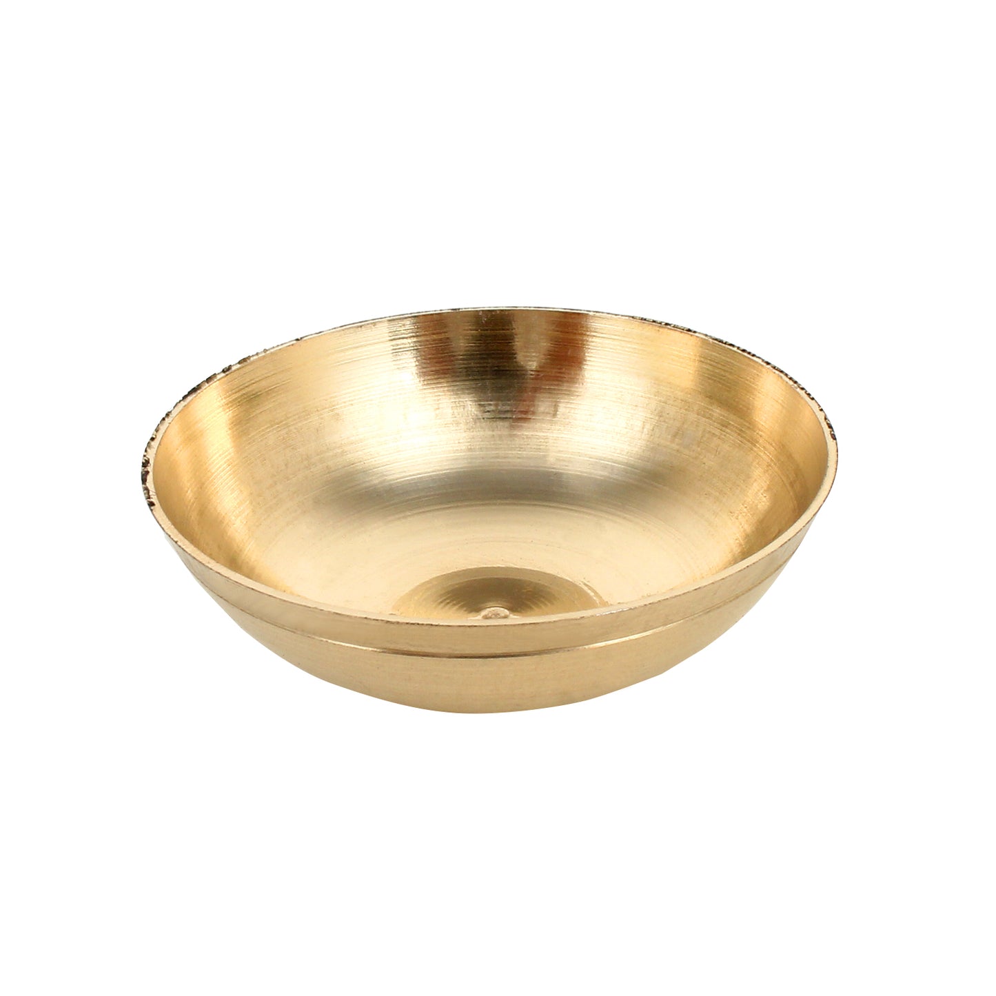 Crafts of India Aum/ Om Prasad Bhog Thali Indian Hindu God Rituals Puja Plate Set of 4 Pieces, (Plate, Katori, Glass, Spoon) for Offering Bhog Prasad