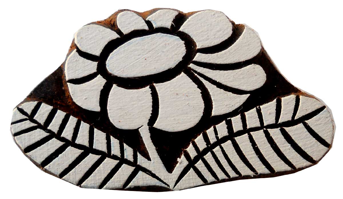 Flower Shaped wooden block stamp/ Tattoo/ Indian Textile Printing Block