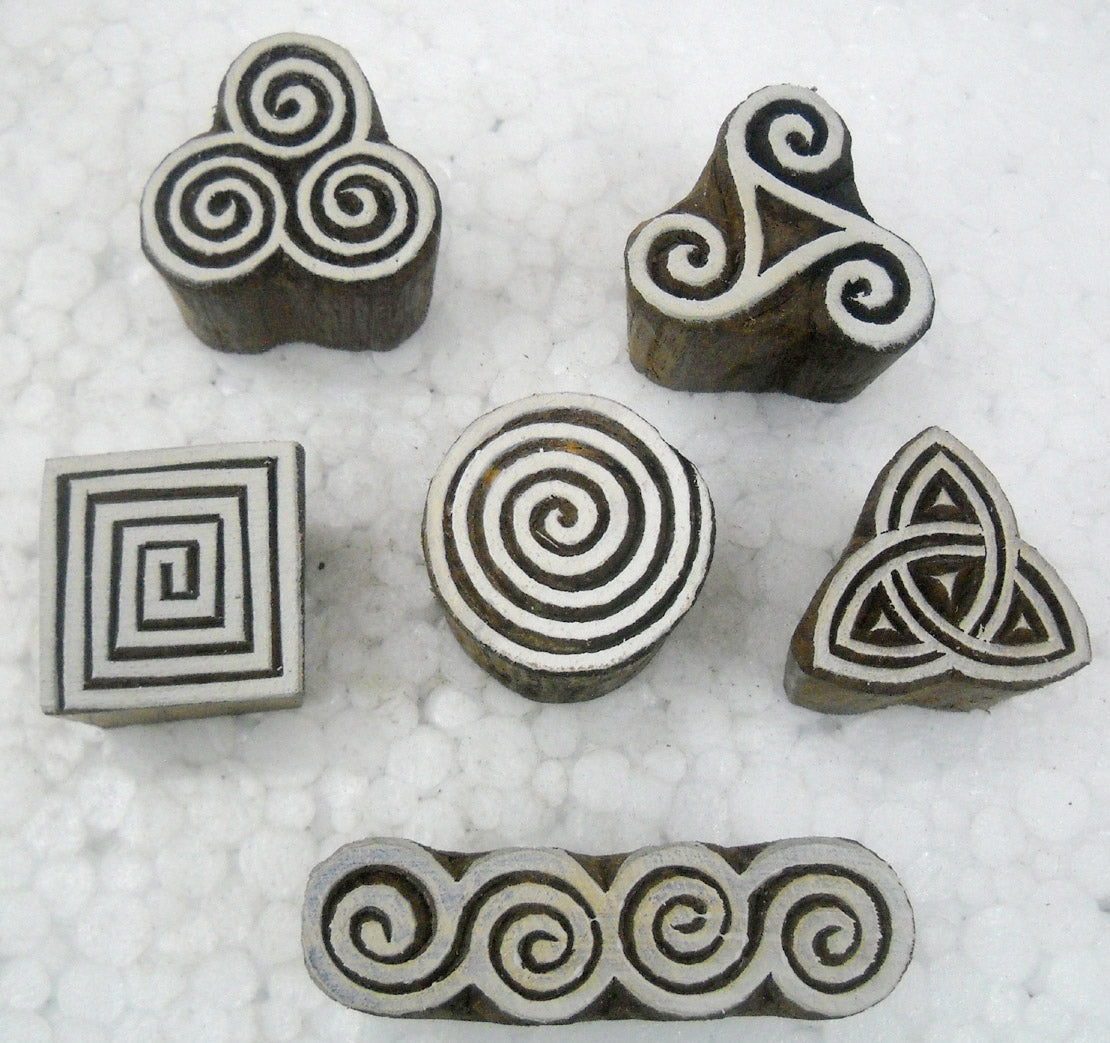 Wholesale Pack of Elegant Designs Wooden Block Stamps/ Tattoo/ Indian Textile Printing Blocks