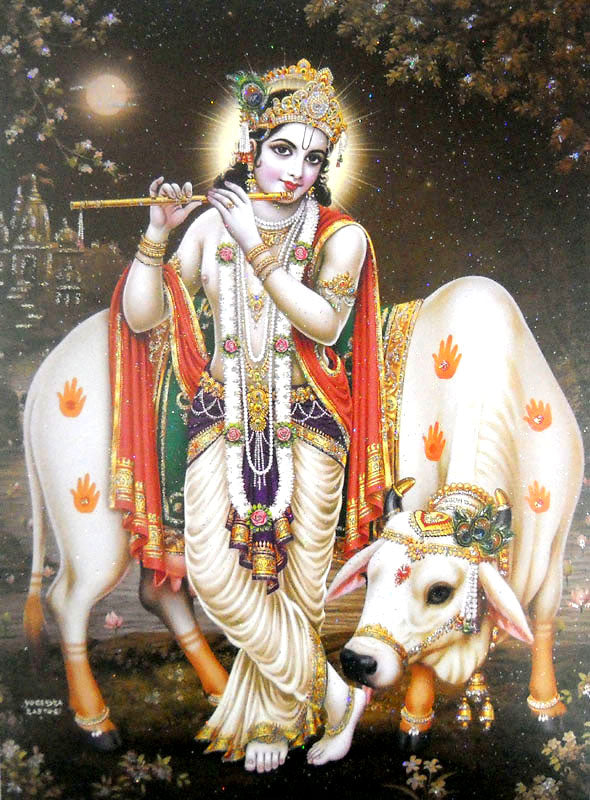Krishna Poster - Size 20x16 Inches